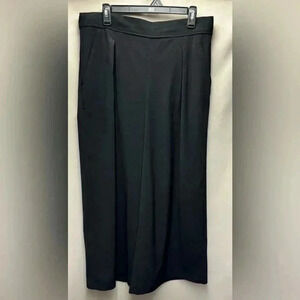 MAX STUDIO Women's High Rise Elastic Back Wide Leg Pants Black Size X- Large